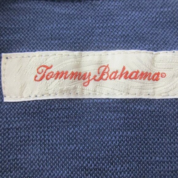 Tommy Bahama Polo Shirt Mens XL Navy Golf Performance Short Sleeve Slit Collared - Picture 4 of 11